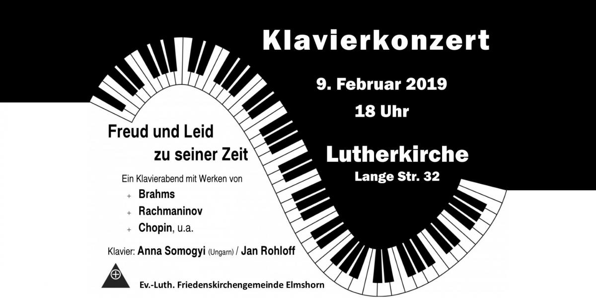 Freud und Leid zu seiner Zeit - Klavierabend in der Lutherkirche